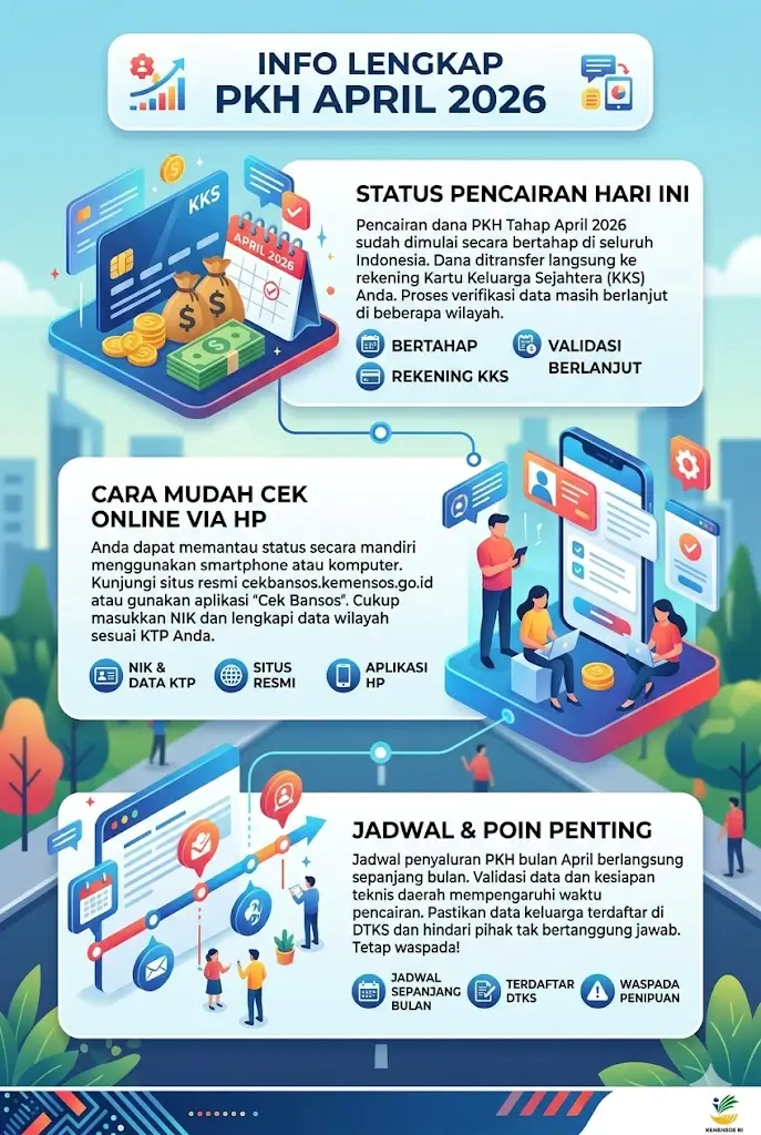 PKH April 2026 Sudah Cair! Ini Cara Mudah Cek Bansos Pakai NIK Secara Online di cekbansos.kemensos.go.id