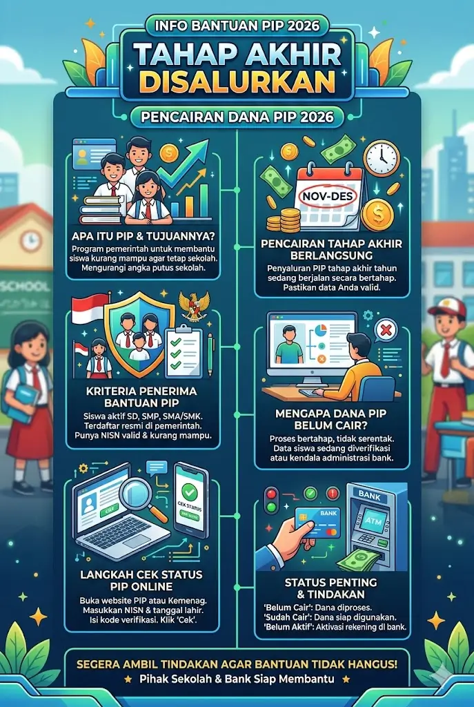 PIP 2026 Tahap Akhir Sudah Cair! Cek Sekarang Apakah Kamu Termasuk Penerima